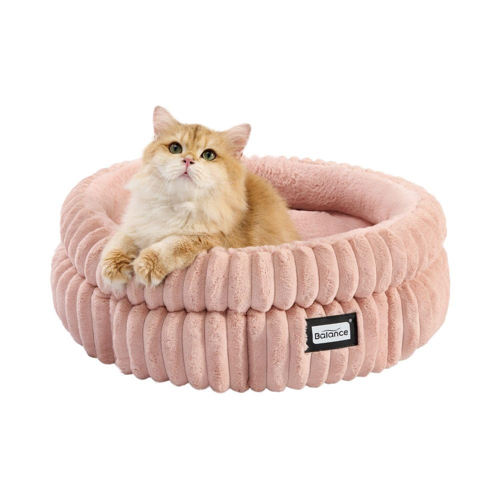 Cat Bed BALANCE Kitten, pele de pelúcia redonda supermacia e lavável