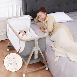 Berço Jestonten Baby Bedside Sleeper 3 em 1 com acessórios