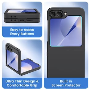 Capa de celular Ruky para Samsung Galaxy Z Flip 6 preta