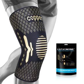 Manga de compressão de joelho Lusenone Copper para dor de artrite
