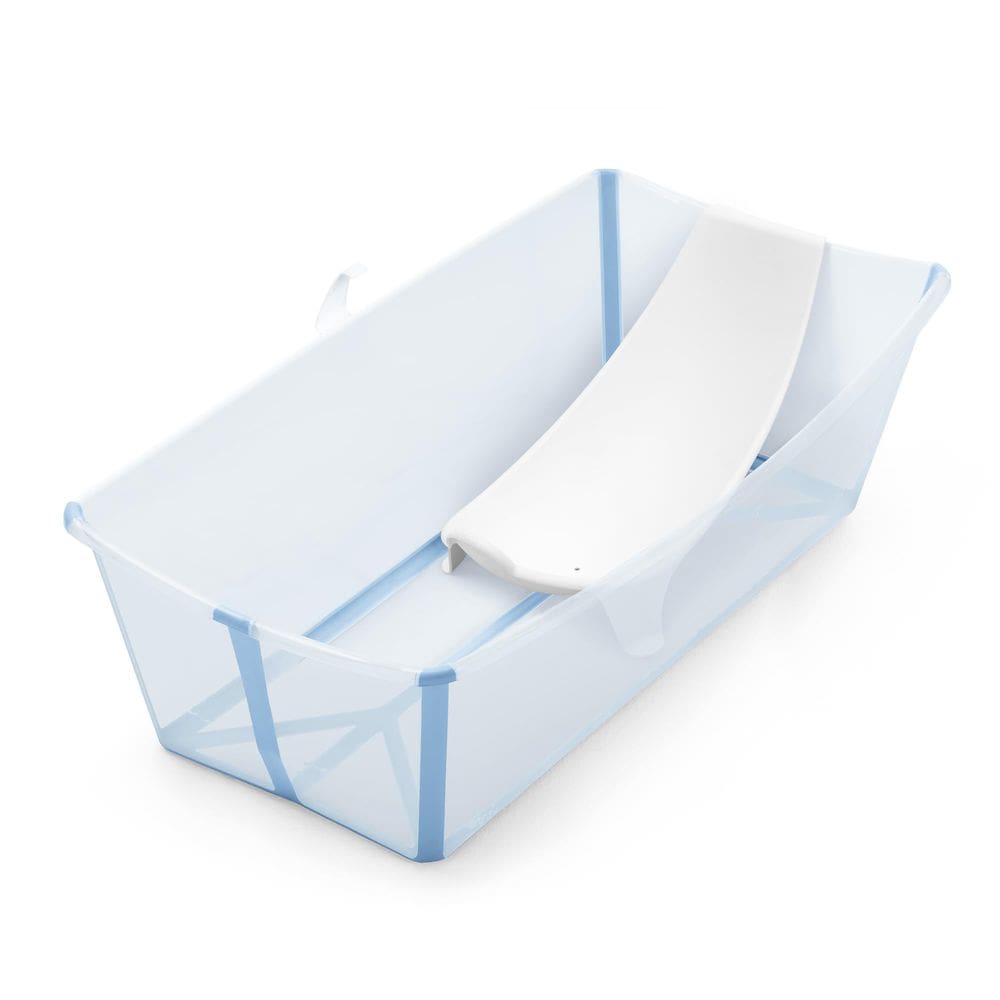 Banheira para bebês Stokke Flexi Bath G-Large azul marinho com suporte