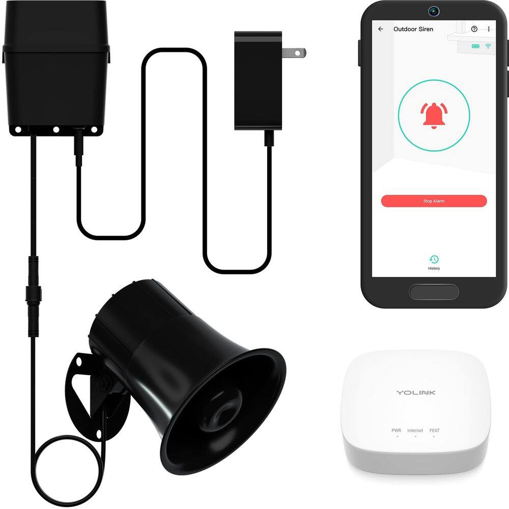 Controlador de alarme YoLink Outdoor Alarm Controller 2 com sirene