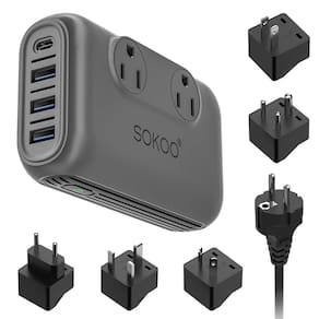 Adaptador de alimentação Conversor de tensão 220V a 110V SOKOO com USB