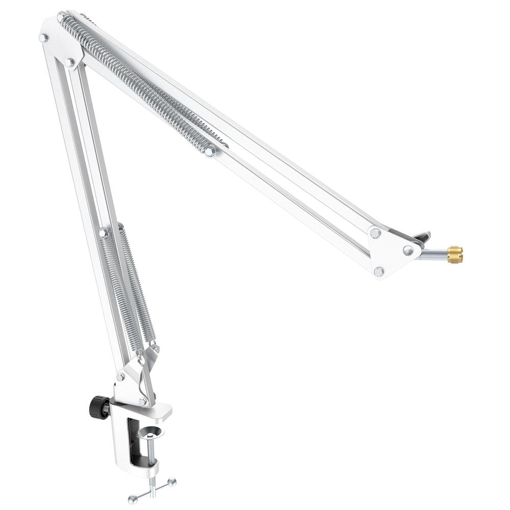 Microfone Boom Arm Stand FIFINE CS1 branco para estúdio doméstico