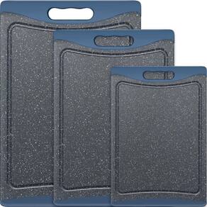 Conjunto de tábuas de corte Empune Plastic Lavável na Máquina de Lavar Louça com Ranhuras de Suco