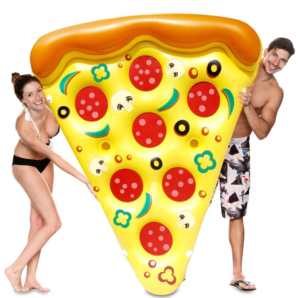 Flutuador de piscina inflável JOYIN Giant Pizza Slice com porta-copos