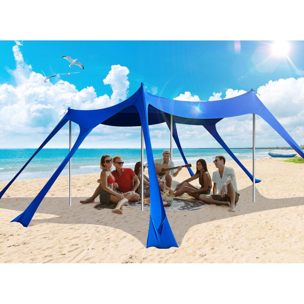 Barraca de praia Vibemo Camping Sun Shelter UPF50+ com acessórios