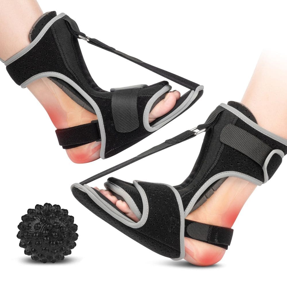Fascite plantar Night Splint, pacote com 2, LAEOPKES, preto