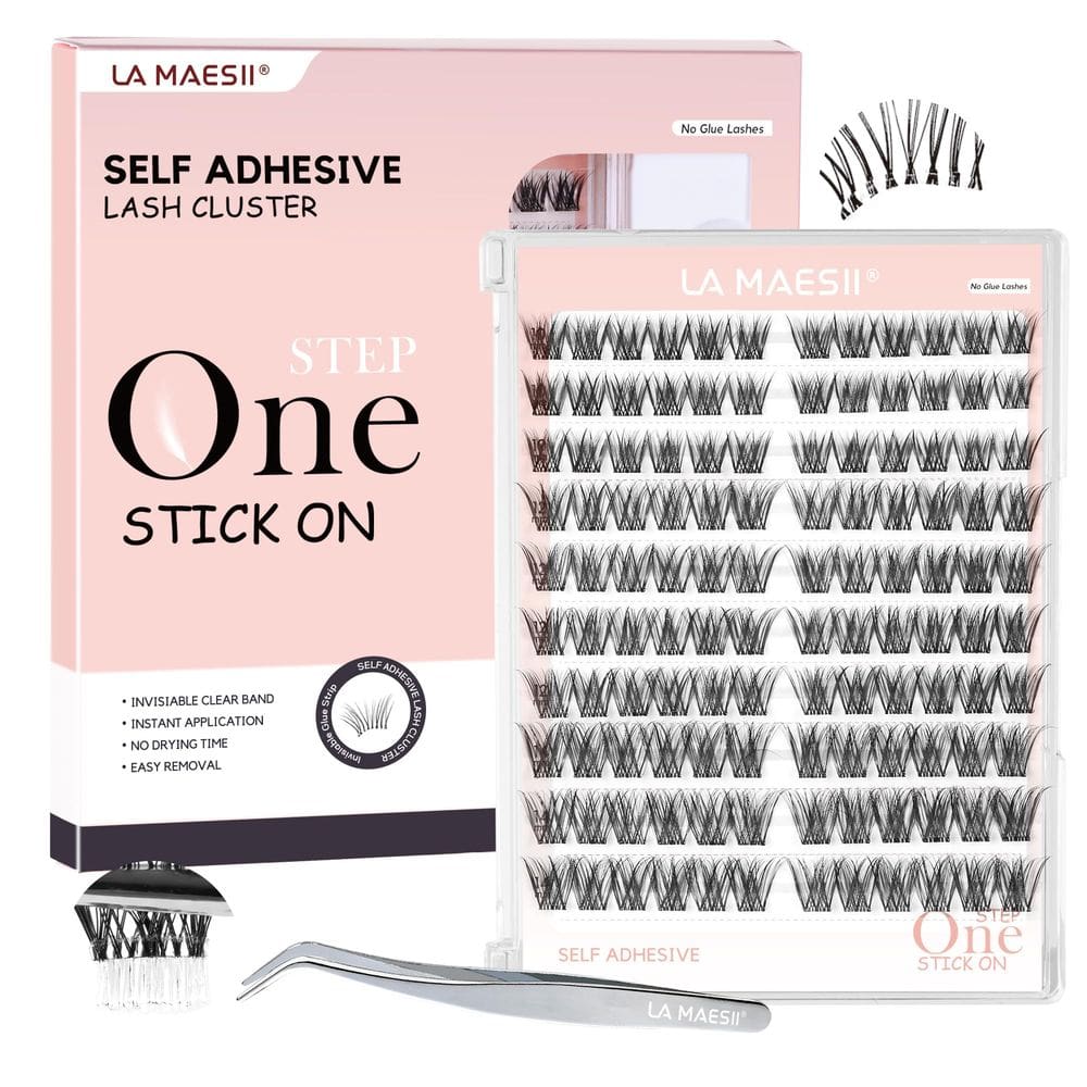 Cílios autoadesivos LA MAESII Clear Band Lash Clusters