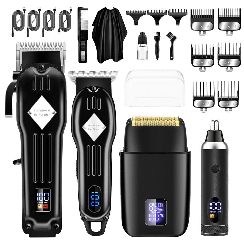 Conjunto de máquinas de cortar e aparar cabelo SUNNOW Professional para homens