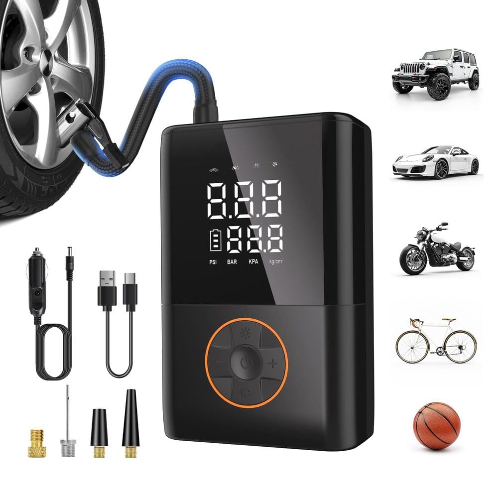 Inflador de pneus Compressor de ar portátil Vieshful 150PSI com medidor