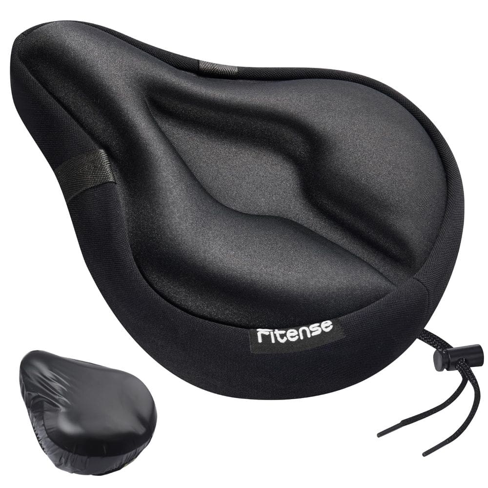 Almofada de assento de bicicleta Fitense Wide Comfort para Peloton Black
