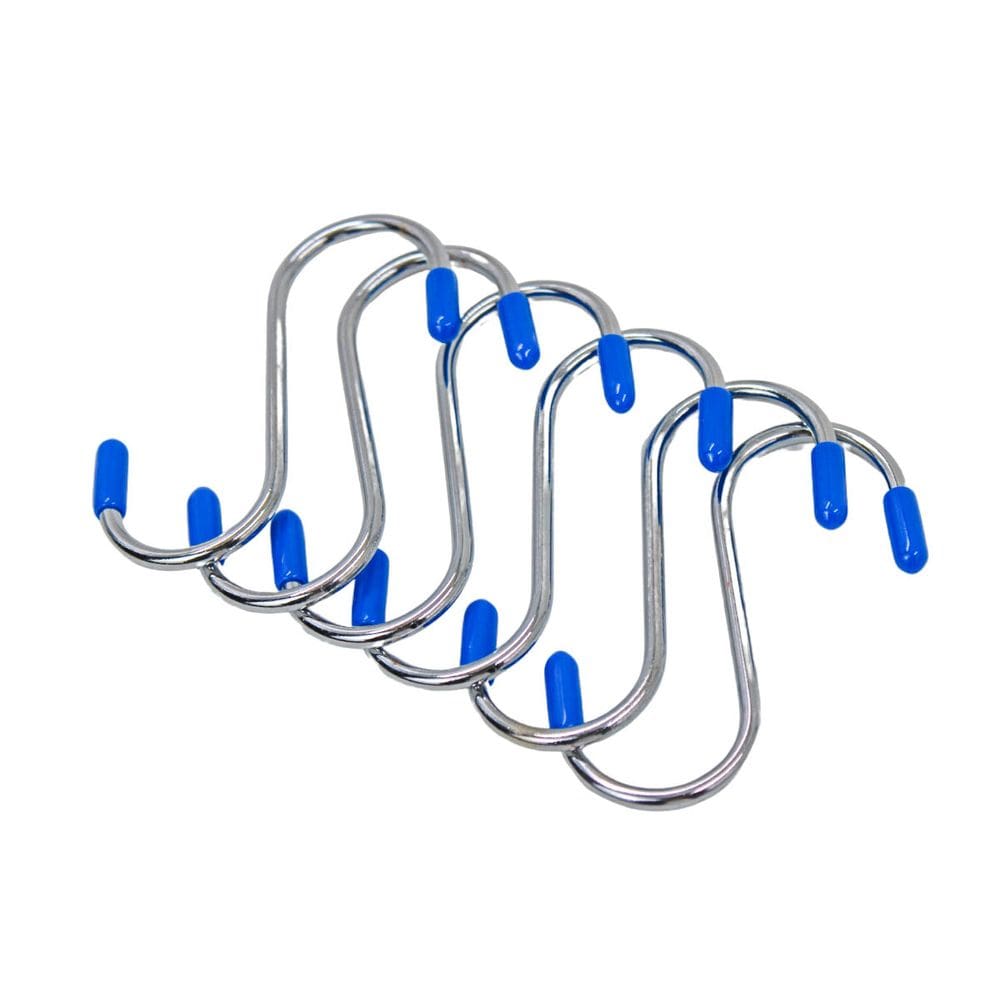 Kit 6 Ganchos Aço Inox Utensilios Roupa Armario Cabide