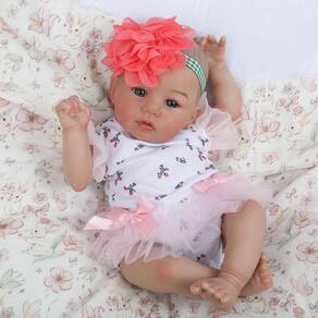 Boneca Reborn WOOROY Realistic 45 cm, recém-nascida realista