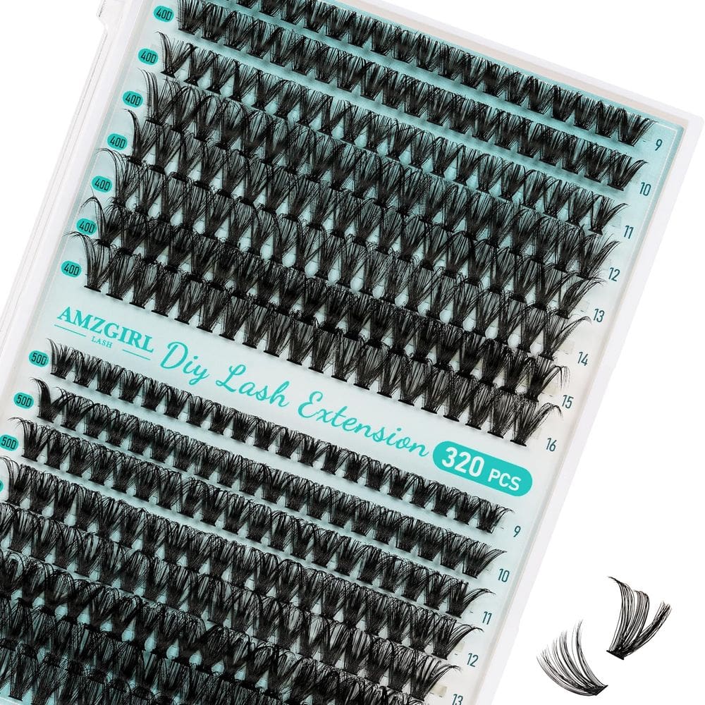 Extensão de cílios, cachos de cílios, 320 unidades, 40D, 50D, Wispy Natural