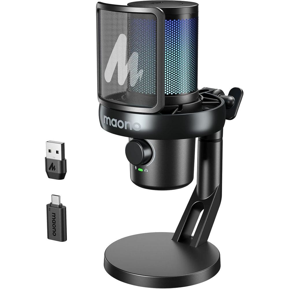 Microfone sem fio para jogos MAONO DM40 Pro com mudança de voz AI