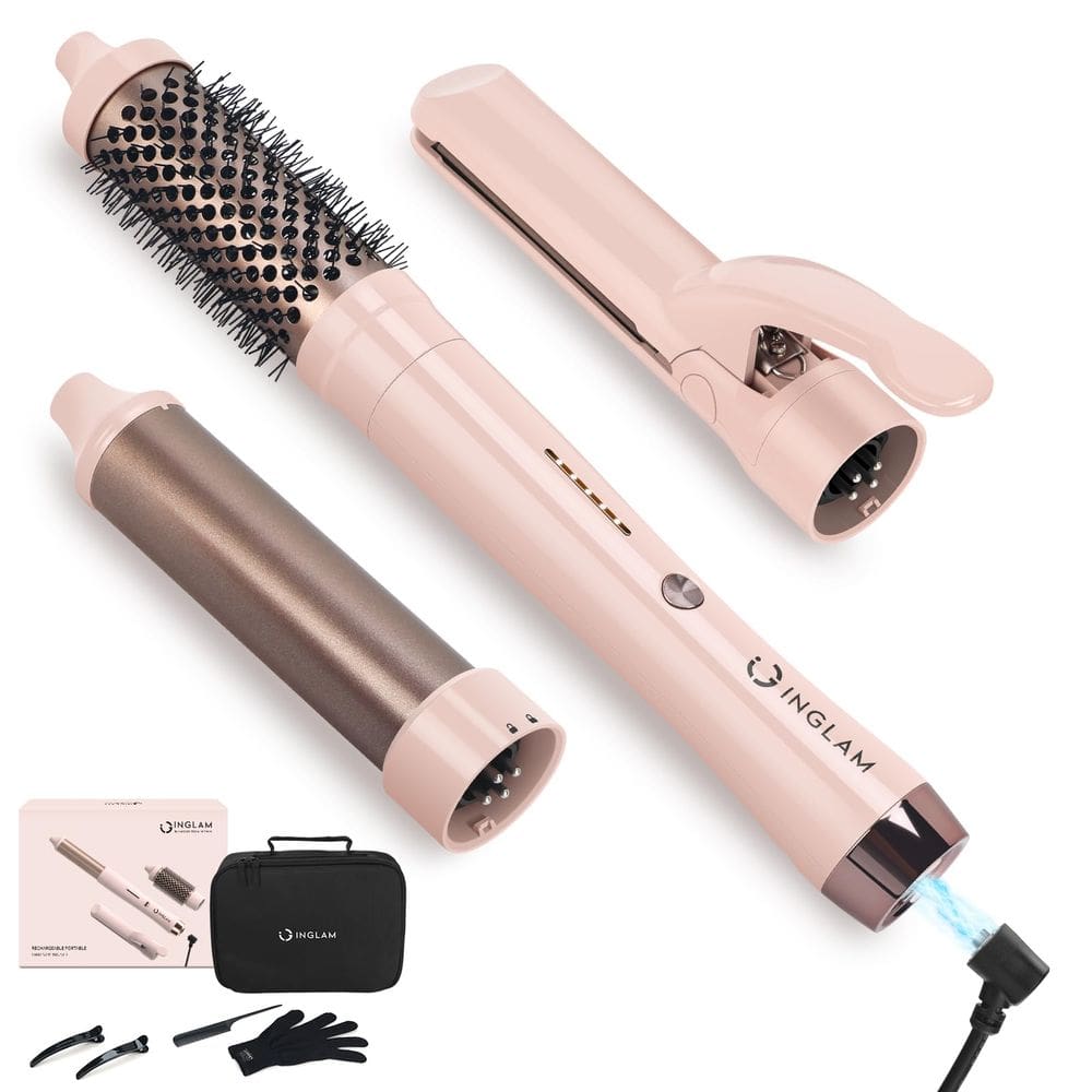 Conjunto de alisador e modelador de cabelo IG INGLAM Cordless 3 em 1