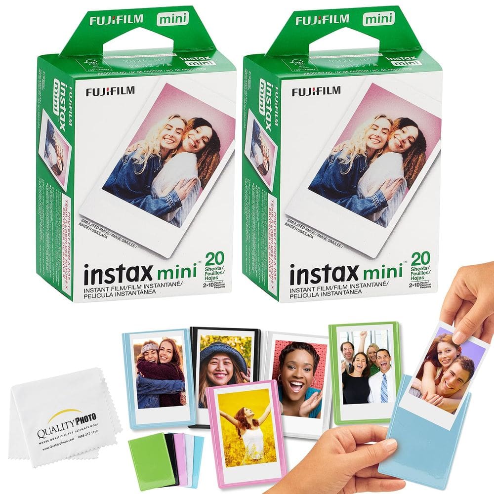 Filme + molduras fotográficas com ímã colorido + Tecido Fujifilm Mini Instax