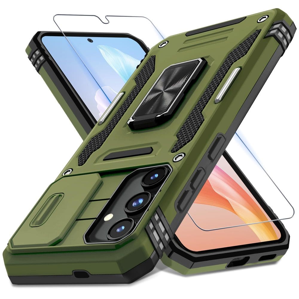 Capa de telefone DEERLAMN para Samsung Galaxy S25+ Plus 6.7" verde oliva