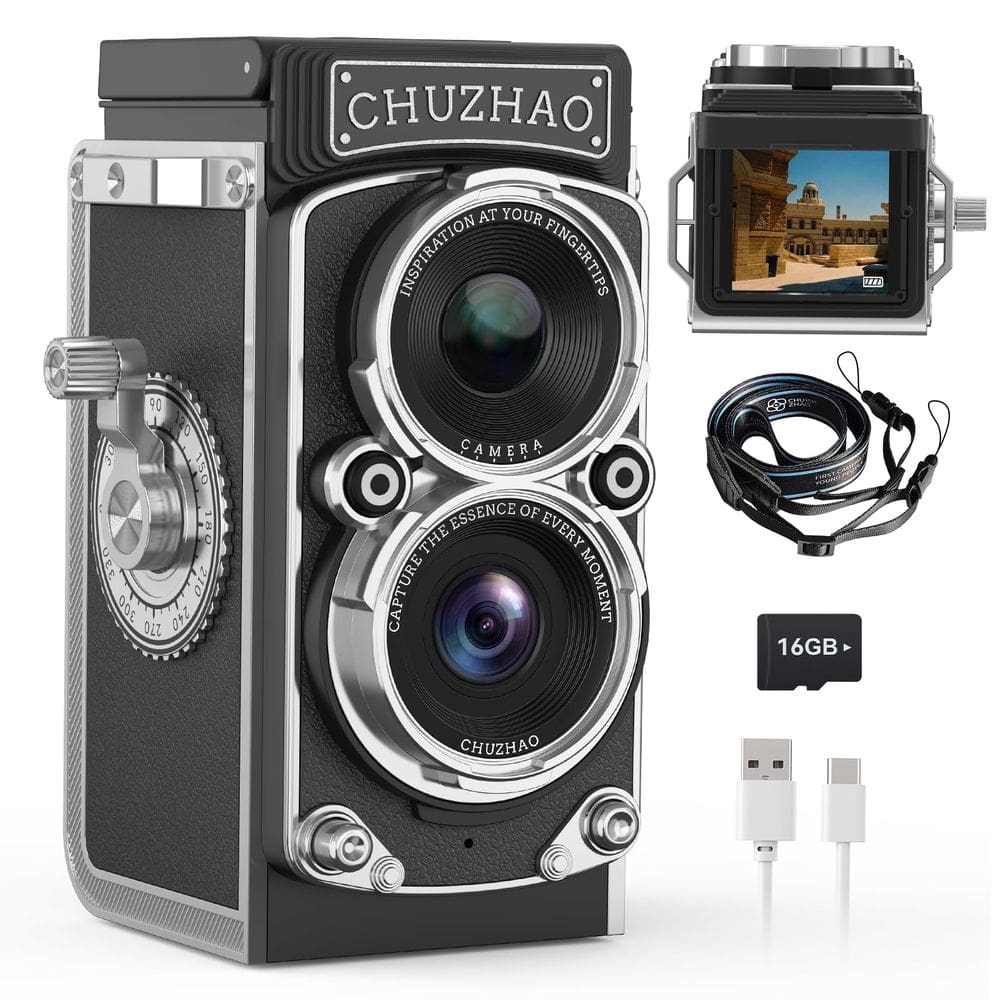 Câmera digital iTwano Mini Vintage 12MP 1080P FHD 16GB