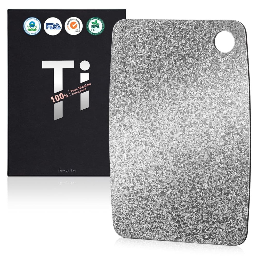 Tábua de corte FINEYORKER 100% puro de titânio antibacteriano
