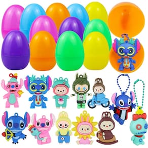 Ovos de Páscoa pré-preenchidos ISTOOLL com personagens de desenhos animados, 12 unidades