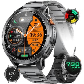 Smartwatch LIGE TX2 para homens com tela AMOLED de 1,75" e lanterna