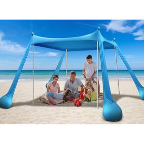 Tenda de praia Canopy CHNENOMME UPF50+ 3x3m com acessórios