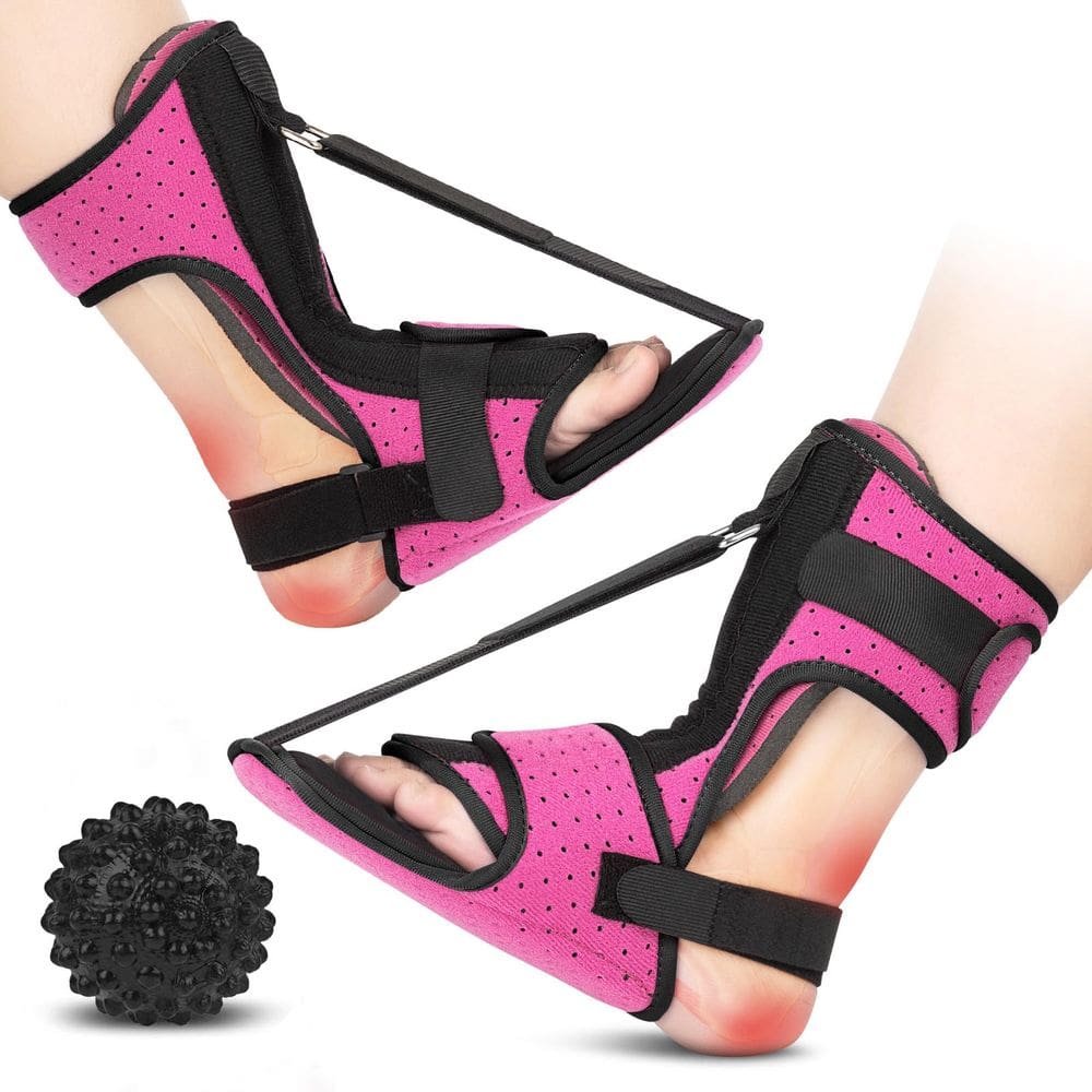 Pacote com 2 talas noturnas para fascite plantar LAEOPKES rosa