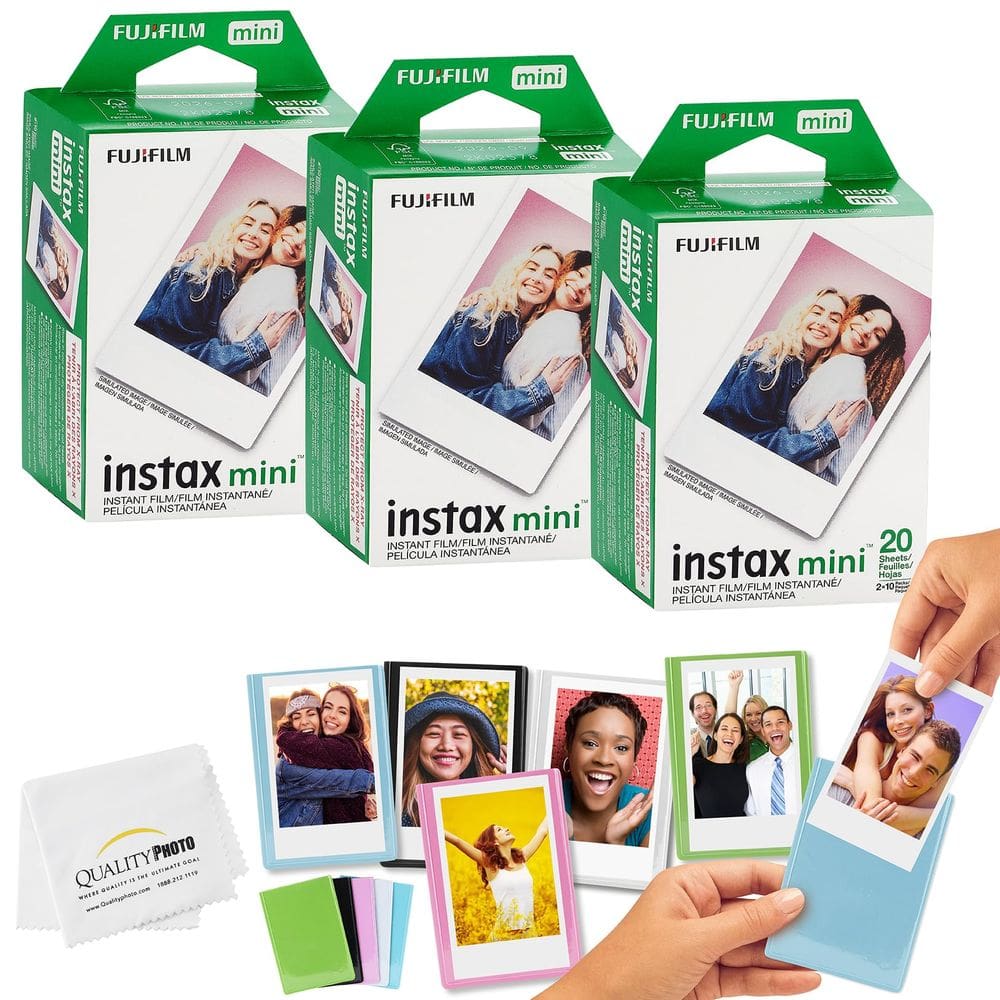 Filme, molduras magnéticas, tecido de microfibra Fujifilm Mini Instax