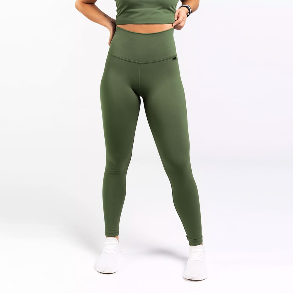 Calça Legging EMANA Cós Lipo Verde Militar Fio Inteligente