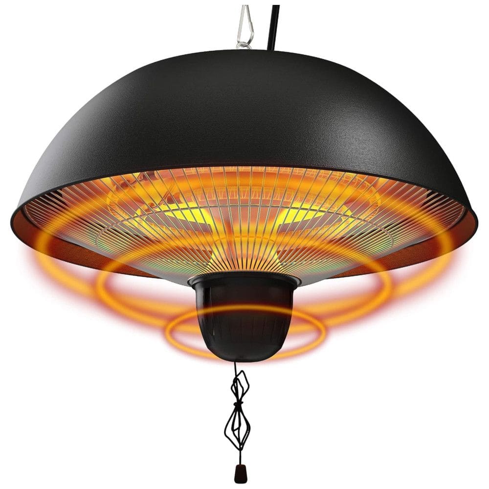 Aquecedor Suspenso Externo Elétrico com 3 Modos Aquecimento e IP55 à Prova D`água, 110V 1500W, Paraheeter, Preto