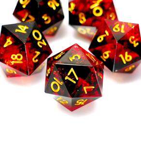 Conjunto de dados D20, RPG de masmorras e dragões de resina de 20 lados, 5 unidades