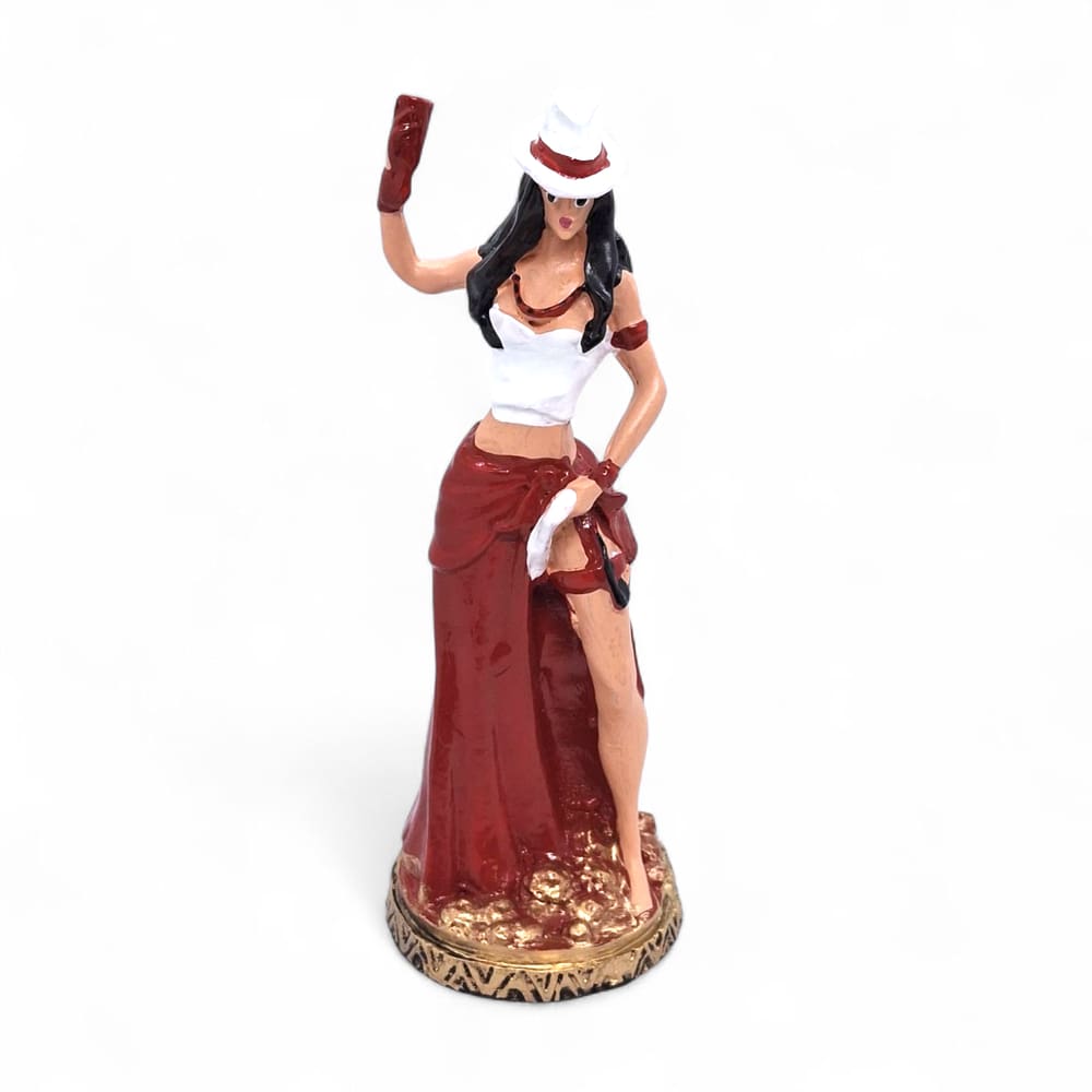 Maria Navalha Malandra de Resina Força Espiritual 9 cm