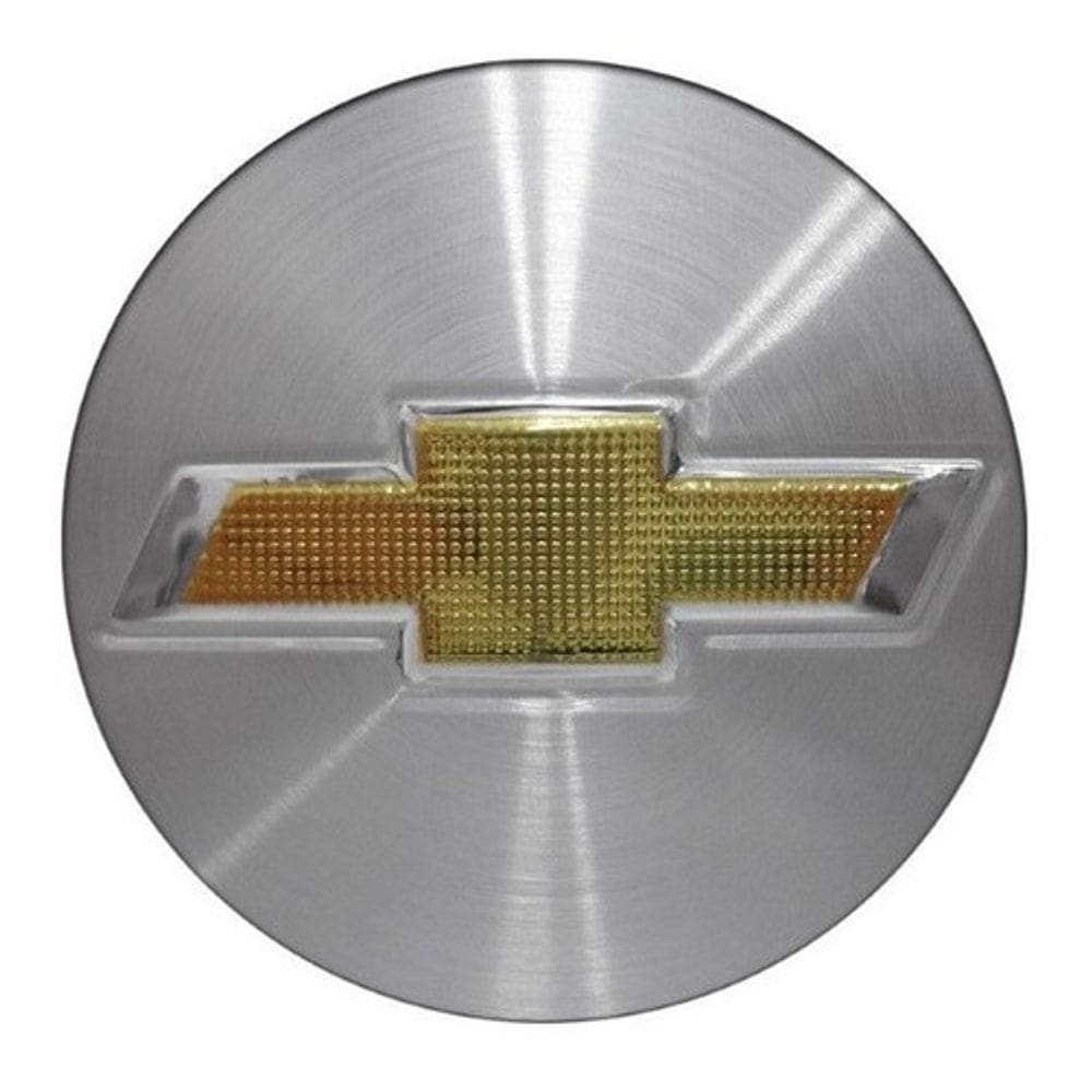 Jogo De Emblemas Gm Aluminio Escovado  58mm