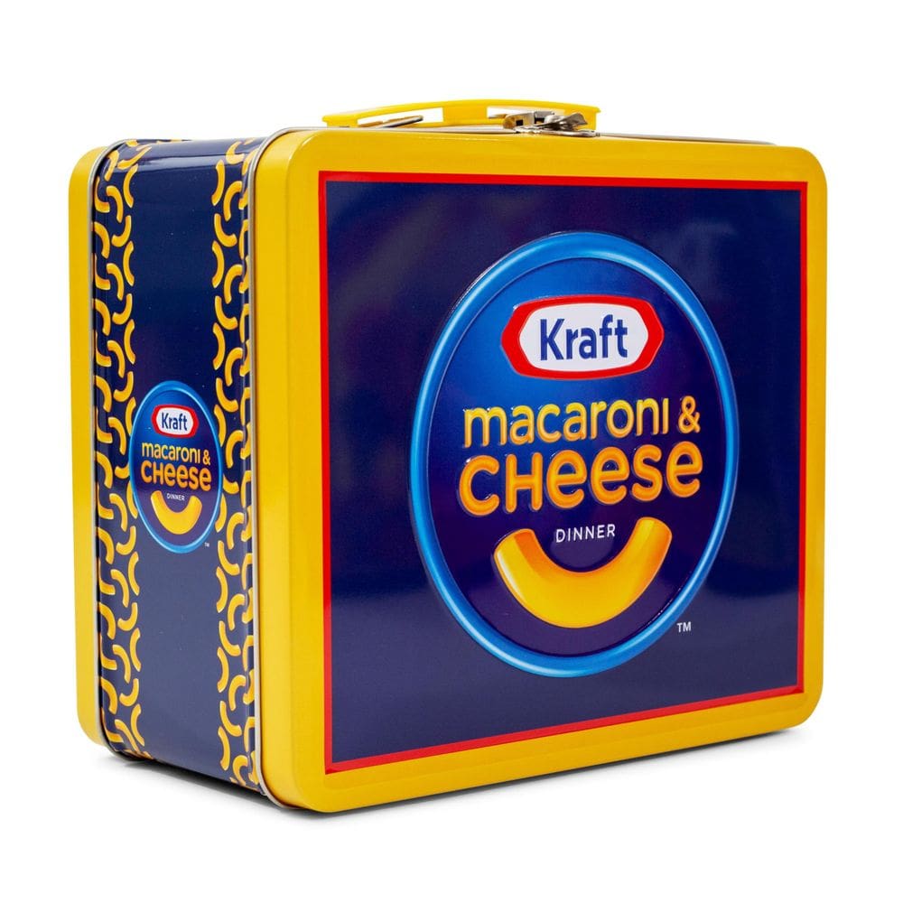 Lancheira Toynk Kraft Macaroni & Cheese em lata de estilo retrô