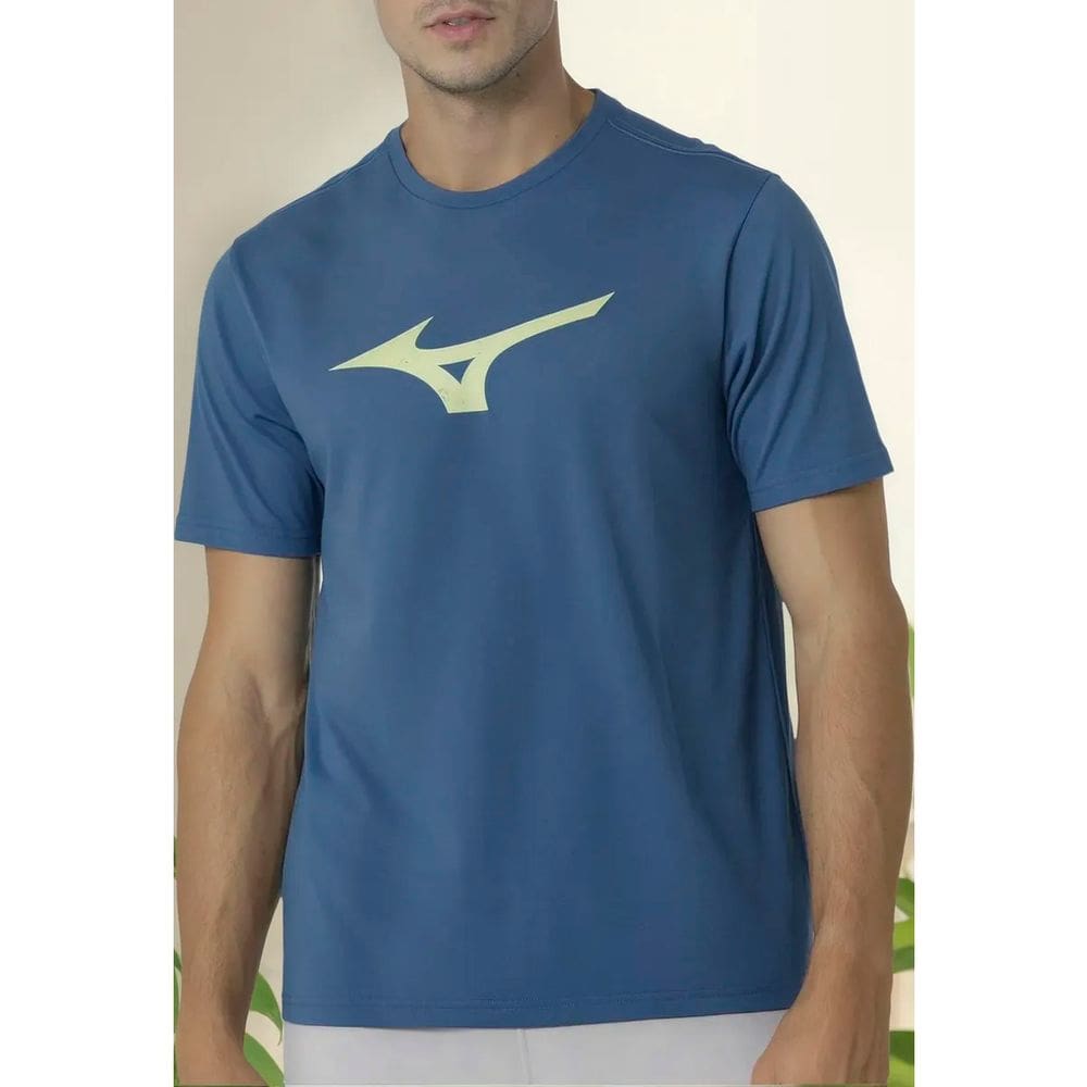 Camiseta Mizuno Basic Masculina Azul