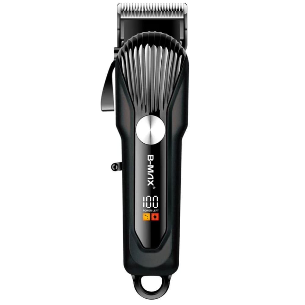 Maquina Cortar Cabelos Sem Fio Bmax 4 Pentes Visor LCD Bivolt preto