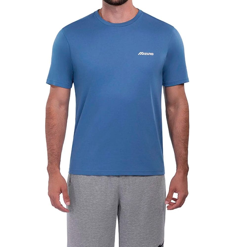 Camiseta Mizuno Basic Masculina Azul
