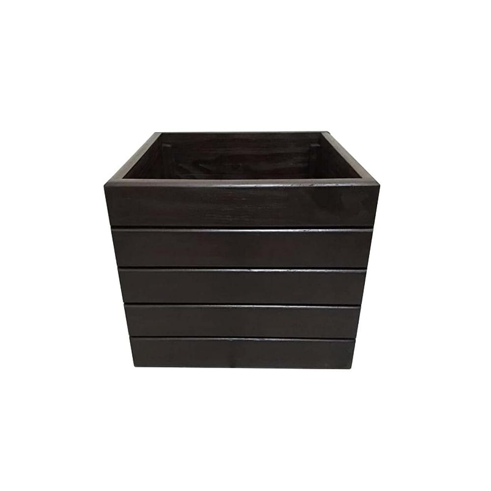 Vaso Madeira Rústico Não é Segredo Preto 40x36