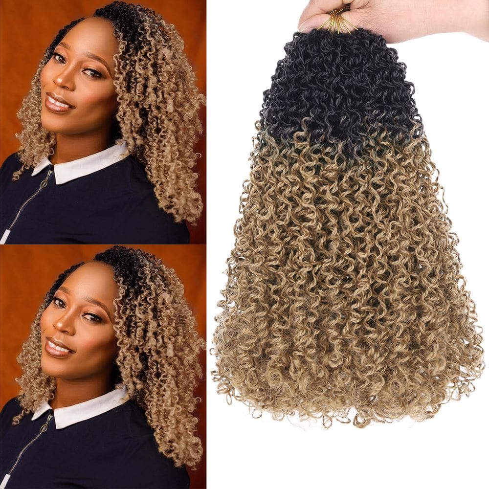 Cabelo de crochê COOKOO Pre Looped Ombre Yanky Twist 30 fios