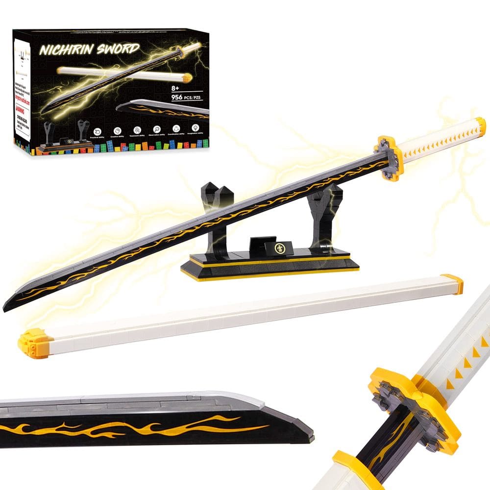 Conjunto de construção Demon Slayer Zenitsu Sword 1m com bainha 6+