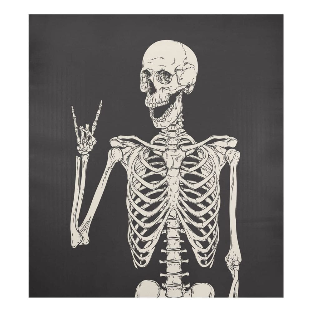 Adesivo de capa magnética de geladeira Wamika Rock Skull 58x66cm PVC