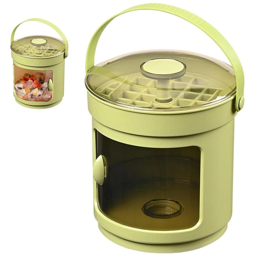 Balde Forma de Gelo Tampa Alça Pegador Reservatorio Dispenser Recipiente Festa Casa Evento Reuniao