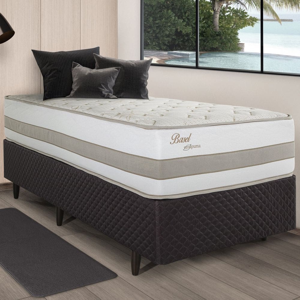 Base Box Solteiro 96x203x28cm Idea Marrom Herval Marrom