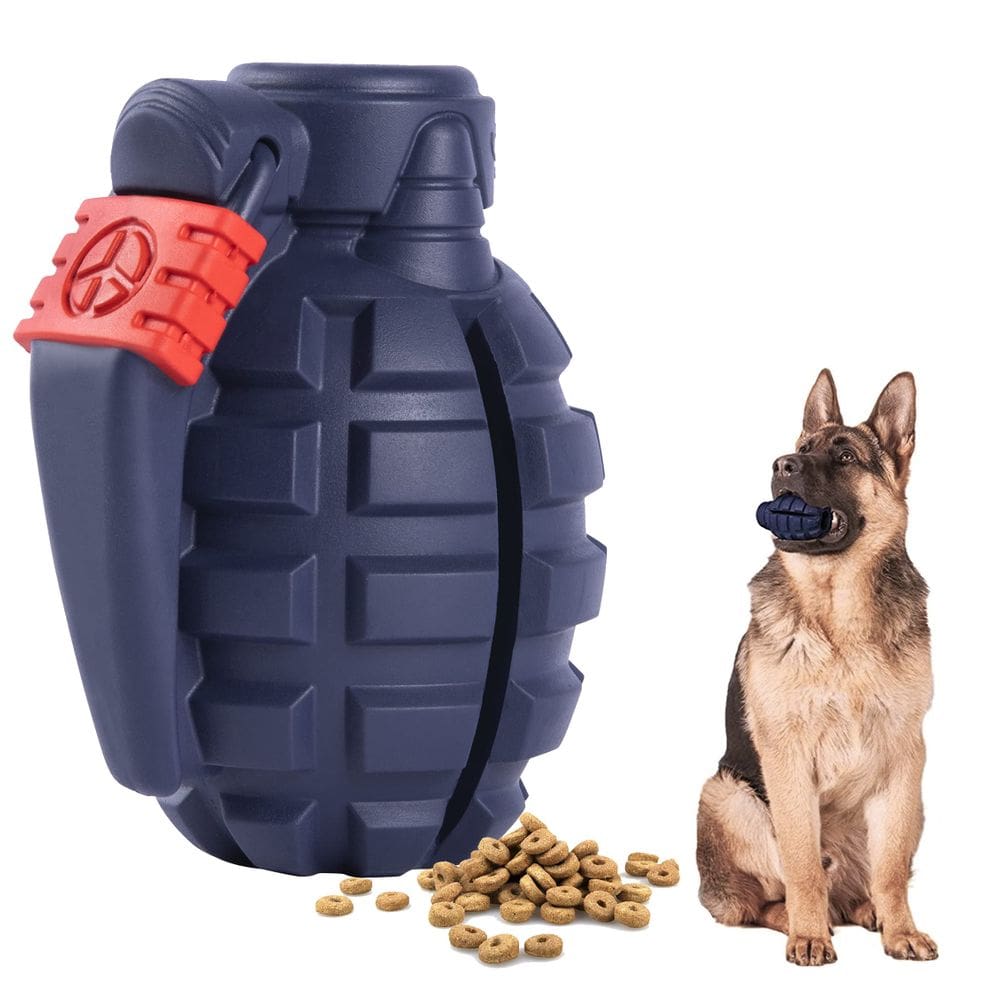 Dog Toy Fairsh Grenade para mastigadores agressivos, pastor alemão
