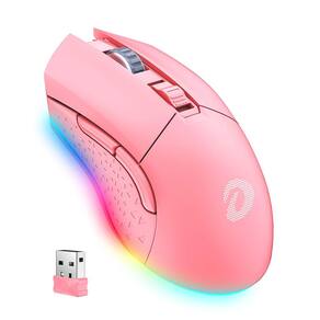 Mouse para jogos DAREU Pink Dual-Mode Recarregável 10K DPI RGB