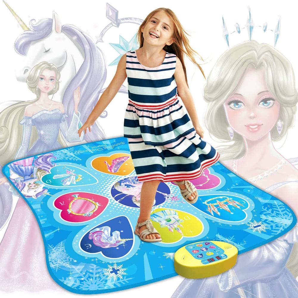 Tapete de dança SUNLIN Frozen Unicorn Theme para meninas de 3 a 12 anos