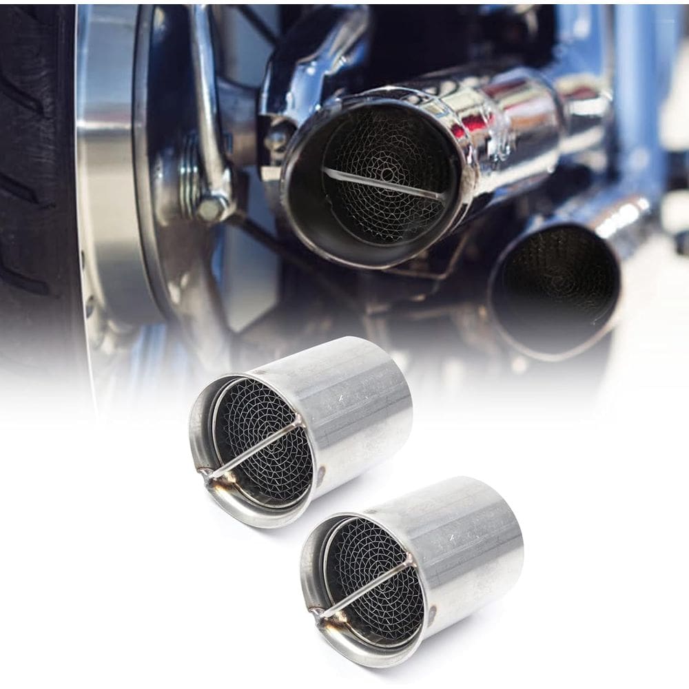 Silenciador de defletor de escape, silenciador, 2 peças para tubo de motocicleta de 5 cm