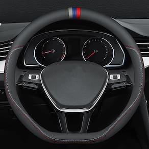 Capa de volante Carodi Latest Nappa Leather em forma de D